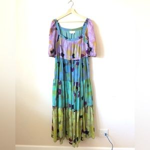 NWT Anthropologie Caroline Tiered Maxi Dress